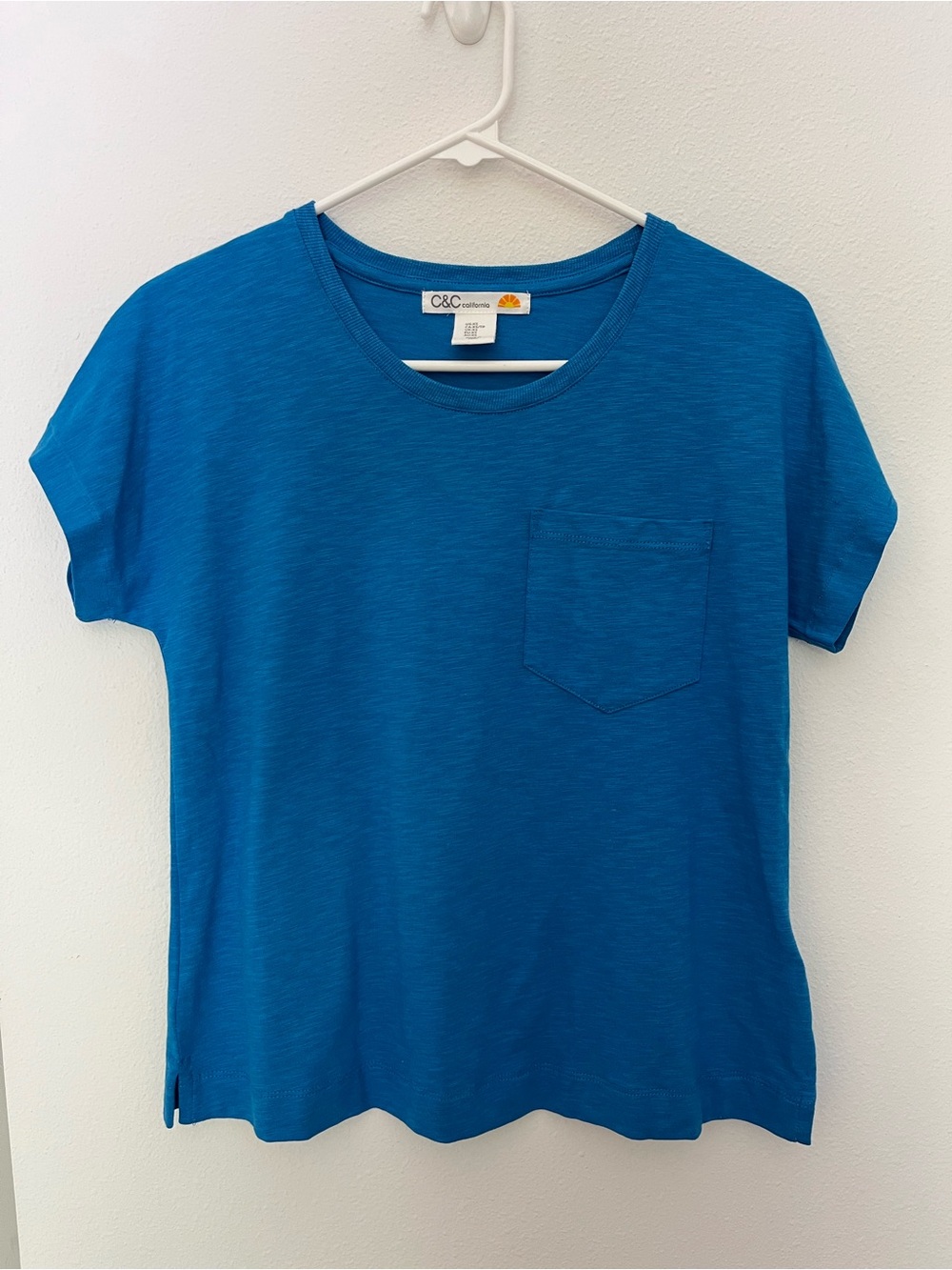 C&C California Vibrant Blue Short-Sleeve Pocket Tee